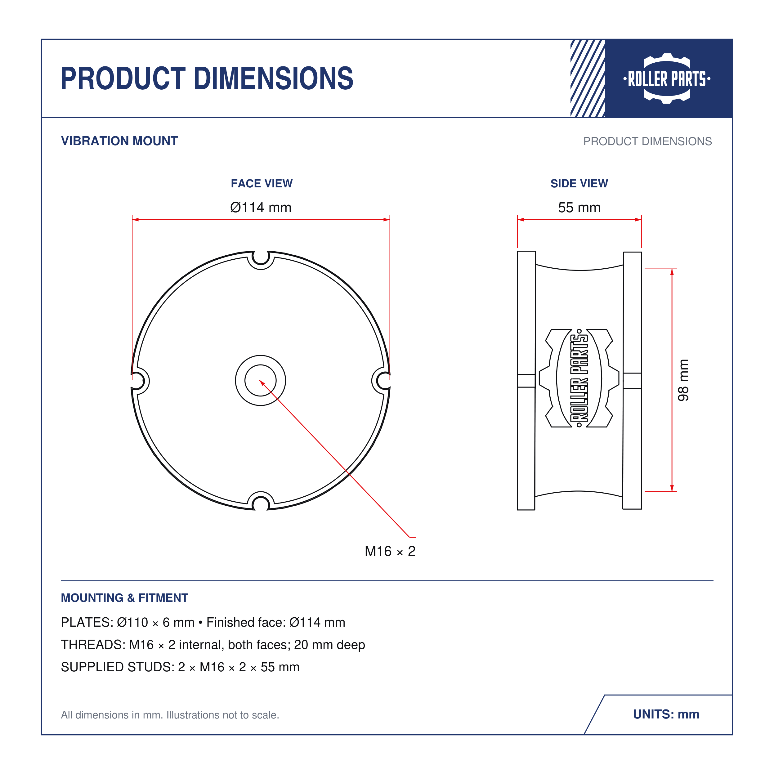 Bomag Drum Mount BW80-BW138 Series 7-095 - dimension drawing