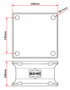 Dynapac 100 Series drum mount – dimensional drawing