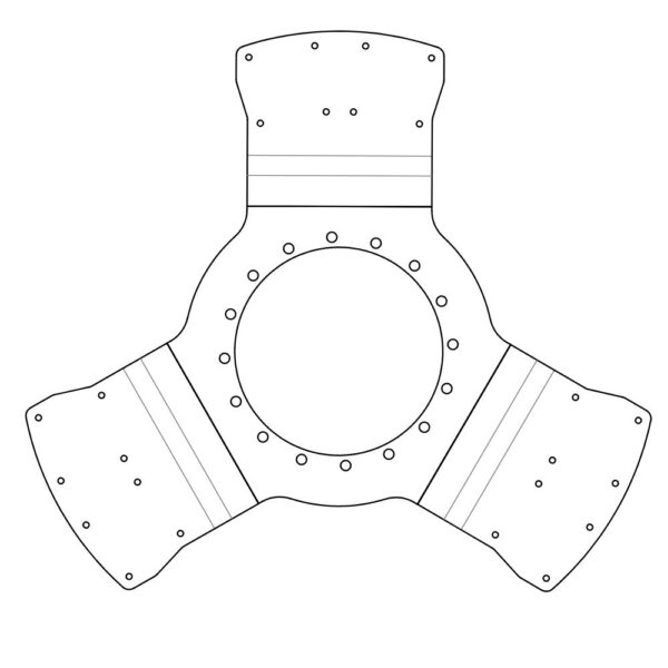 Dynapac Drive Disc DY-4812114420 - outline drawing