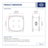 Sakai Drum Mount 7-155 - dimension drawing